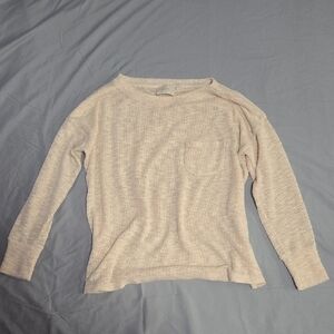 Maeve Textured Knit Sweater in Cream